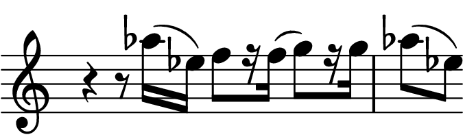 Ferruccio Busoni, Rondò Arlecchinesco op. 46, Zf. 23 T. 4̽f. (usw.)